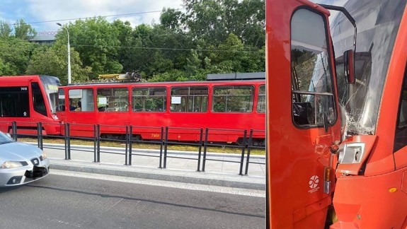 V Karlovej Vsi sa zrazili električky - došlo aj k zraneniu ženy a MHD bola obmedzená