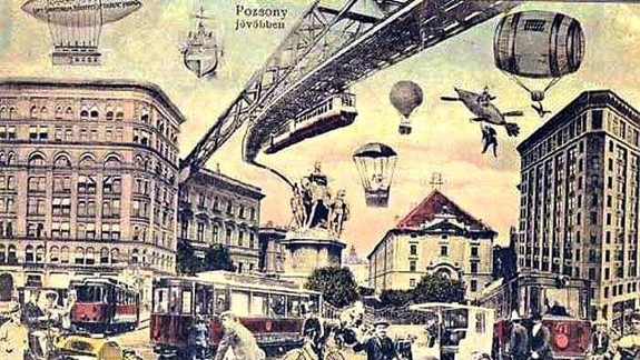 FOTO: Takto si pred 100 rokmi predstavovali budúcnosť Bratislavy - všimli ste si jeden zaujímavý detail?