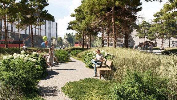 Parkovisko medzi Nemocnicou Bory a nákupným centrom sa premení na námestie s parkom a gastroprevádzkami