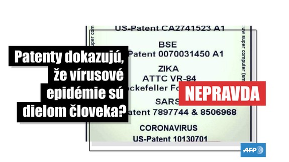 Pozor na HOAX! Zaregistrovanie patentu neznamená, že aj vírus vytvoril človek...