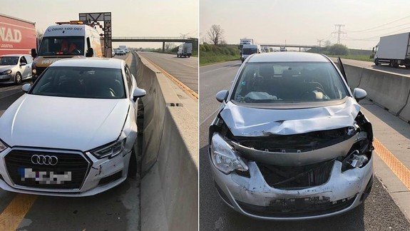 Zrážka troch osobných vozidiel na diaľnici D1