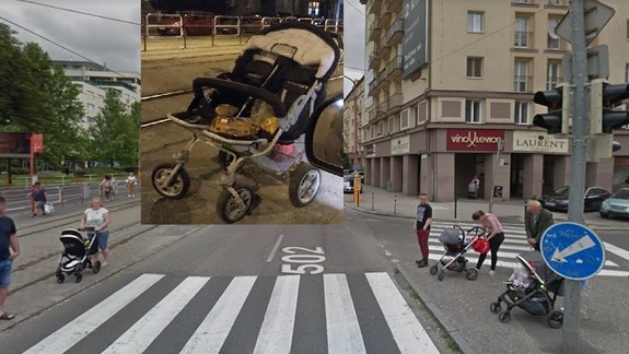 Na Račianskom mýte je už pár dní odstavený detský kočík - kto ho nechal na zastávke MHD?