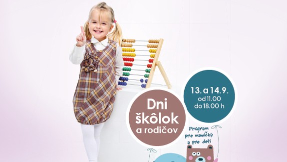 V Shopping Palace budú Dni škôlok a rodičov