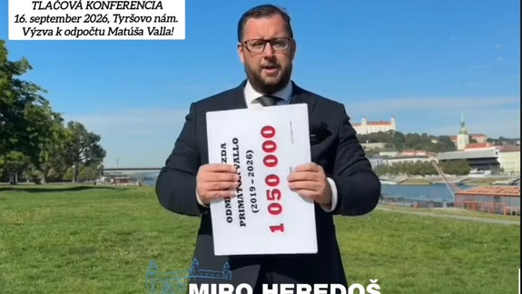 Komunálne voľby: Heredoš vyzval Matúša Valla o odpočet za osem rokov