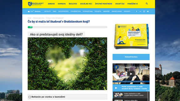 Župa pripravila interaktívny on-line kvíz pri výbere štúdia na strednej škole