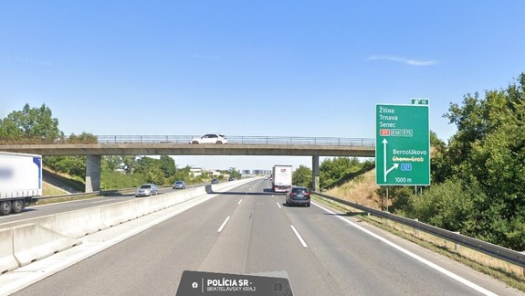 Polícia opäť upozorňuje na uzavretie mosta nad diaľnicou D1 pred Bratislavou