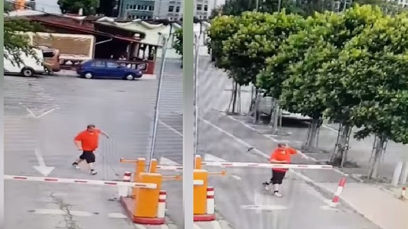 VIDEO:  Muž sa snažil vypotácať z trhoviska na Miletičke a takto to dopadlo...