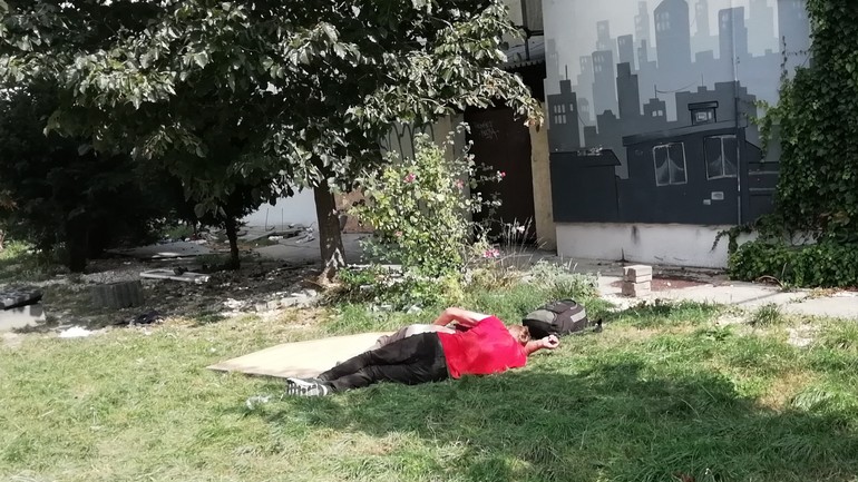 Bezdomovci na Kamennom námestí