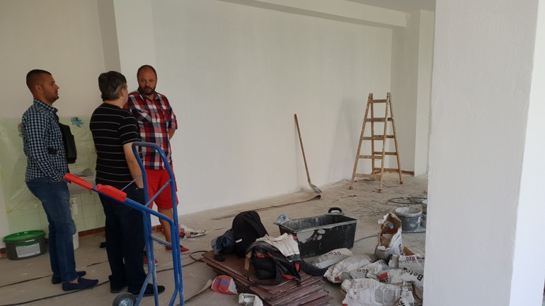 Opravy na ZŠ Nejedlého