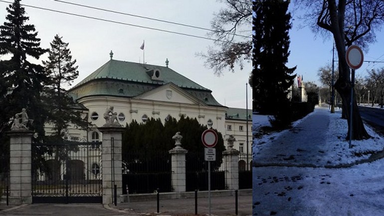 Občan upozornil na zľadovatený chodník pri úrade vlády a neuveríte, čo sa potom dialo... - Úrad vlády chodník