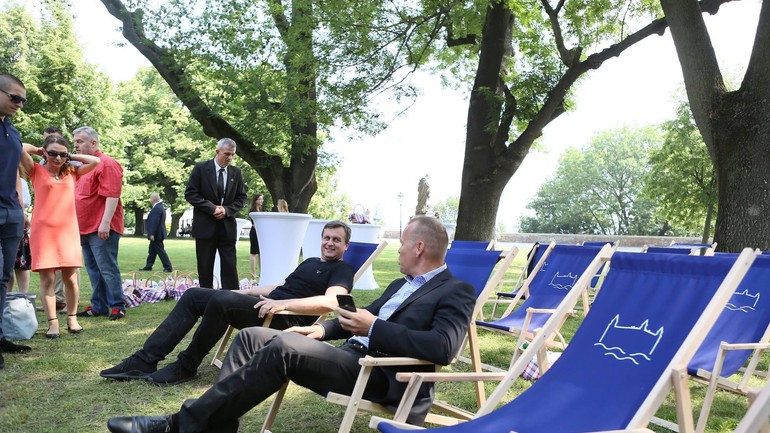 Andrej Danko a Daniel Guspan v oddychovej zóne na hrade