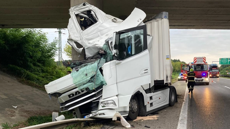 Nehoda na diaľnici. 