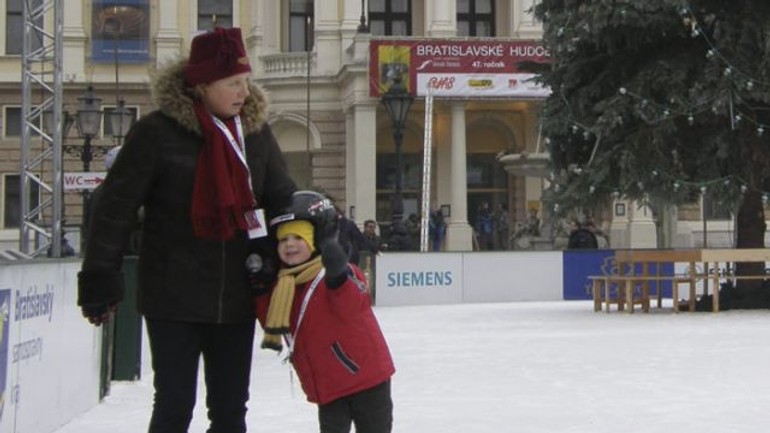 V centre je klzisko tento rok druhýkrát - Klzisko3