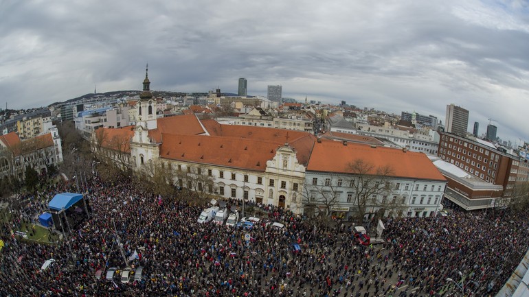Protestné zhromaždenie Za slušné Slovensko