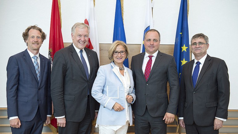 Juraj Droba a krajinský radca dolného Rakúska Martin Eichtinger