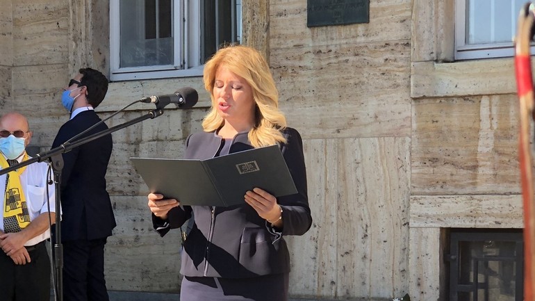 Zuzana Čaputová - pietna spomienka pri príležitosti 52.výročia okupácie Českolovenska