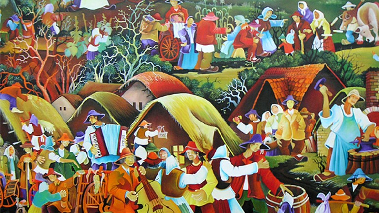 Na vajnorskej sú obrazy najslávnejších kovačických maliarov - kovacica_obraz