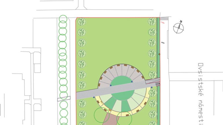 Ovsišťské námestie sa má zmeniť na oddychovú zónu - ovsistske_vizualizacia