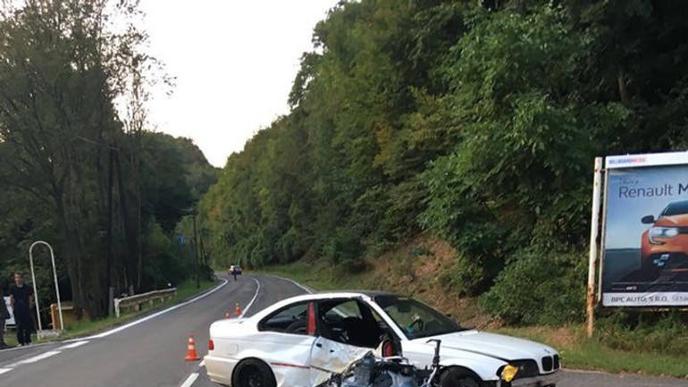 Zrážka motocykla a auta na Pezinskej Babe