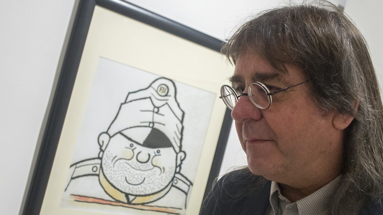 Na snímke vnuk autora obrazov Josef Lada 