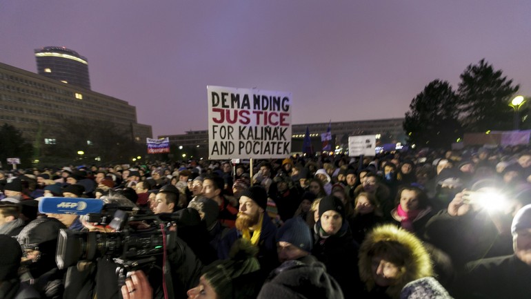 Pietny spomienkový pochod na zavraždených Jána Kuciaka a Martinu Kušnírovú