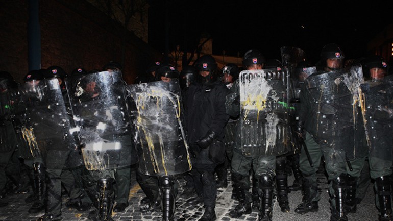 Bezpečnostné opatrenia v bratislave sú sprísnené - Protest