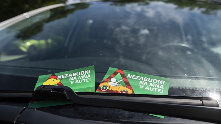 Policajná kampaň Nezabudni na mňa v aute