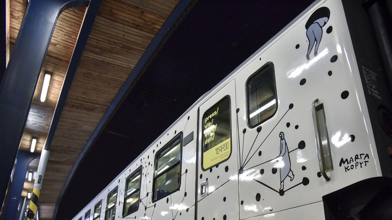 Umelecký vlakový vozeň projektu TRAM