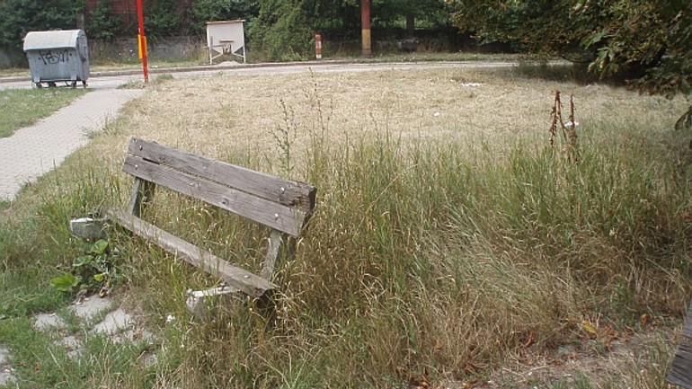 Gaštanový hájik je pokosený, smeti a bezdomovci ostali - Gastanovy1