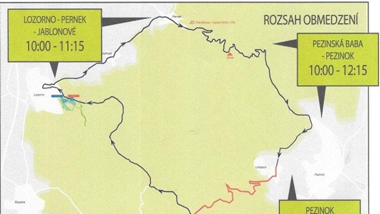 Dopravné obmedzenia cez víkend: d2, pezinok, malacky - Mapa dopravných obmedzení v PK a MA dňa 18.06.2017