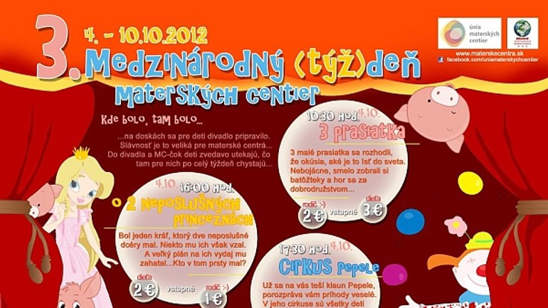 Týždeň materských centier odštartovali tri prasiatka - Tyzden mater centier