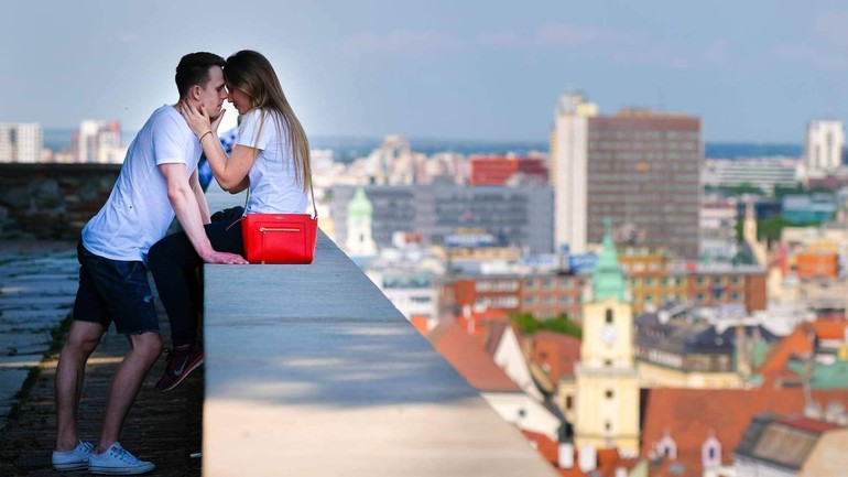 Zaľúbenci v Starom Meste