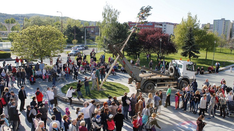 Stavanie mája v Dúbravke