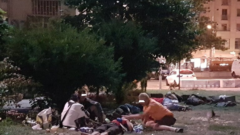 Bezdomovci na Kamennom námestí