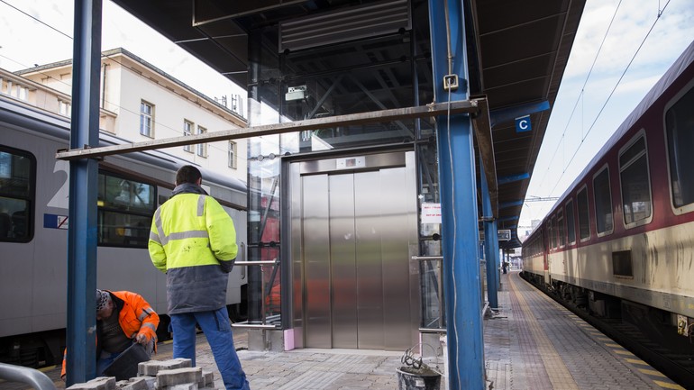 Výťah na Hlavnej stanici