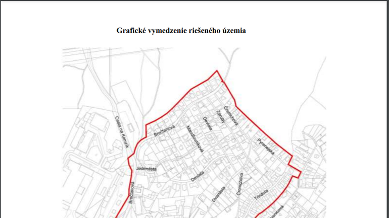 územie Kamenné sady