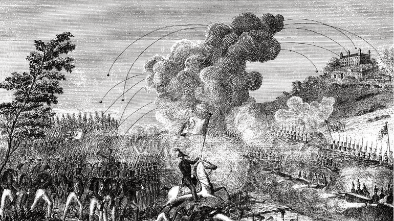 Vyobrazenie obliehania Bratislavy v roku 1809