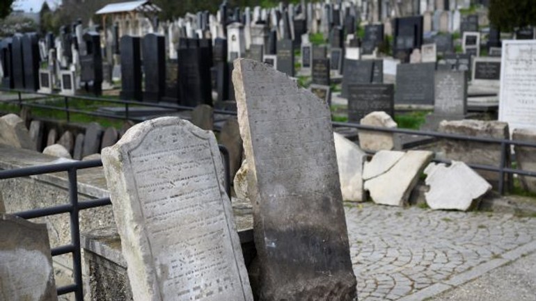 náhrobné kamene židovský cintorín