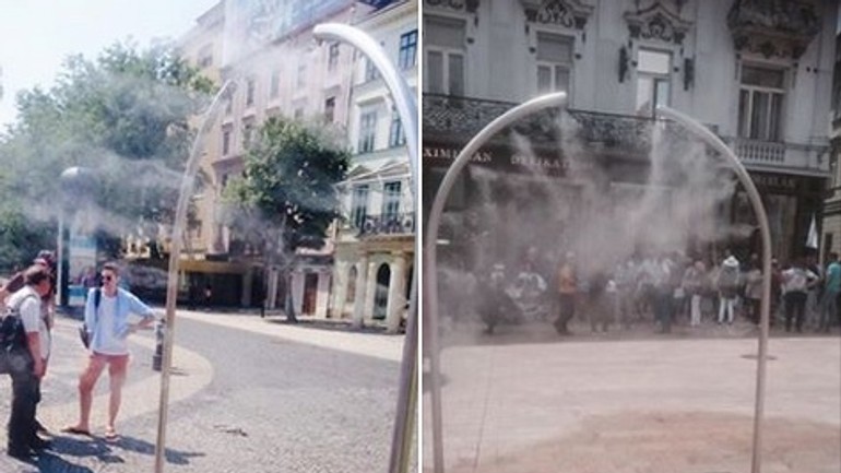 Kde v centre sa môžete osviežiť pod rozprašovačmi? - rozprasovace