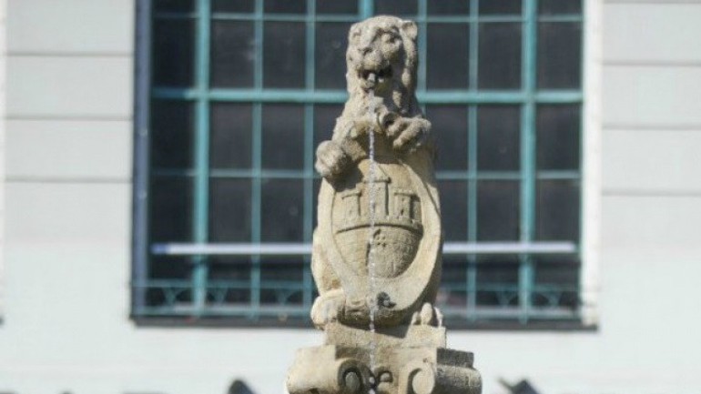 Fontána s figúrou leva