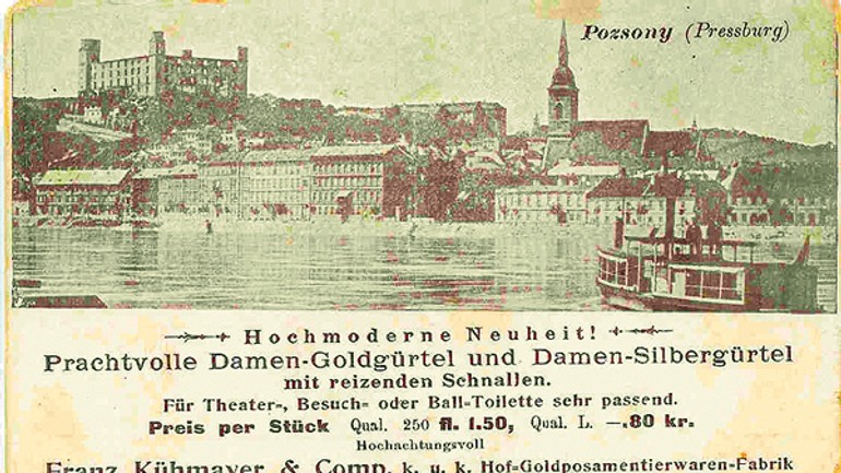 Kühmayerova pohľadnica bola reklamou - Pamatnik1