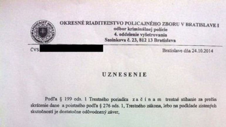 Kandidát na starostu je trestne stíhaní za daňový podvod - uznesenie2