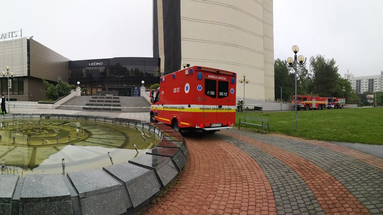 Hasiči pred Technopolom