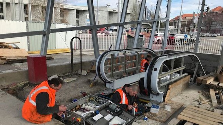 Práce na rekonštrukcii podchodu na Trnavskom mýte