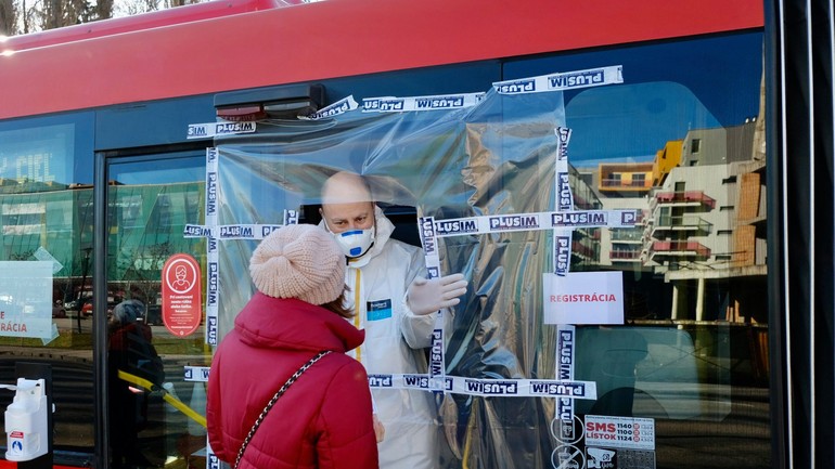Antigénové testovanie v autobuse