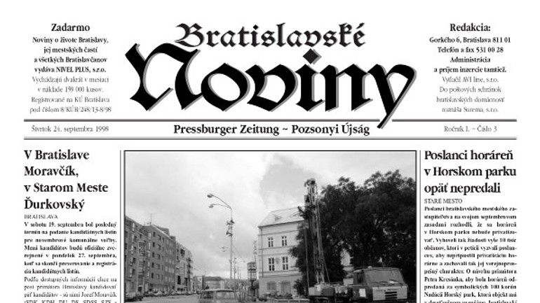 1998: bojovalo sa o horáreň, aj o zámockú - BN_199803