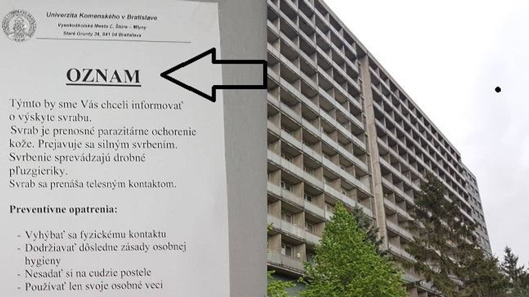 Svrab na internátoch