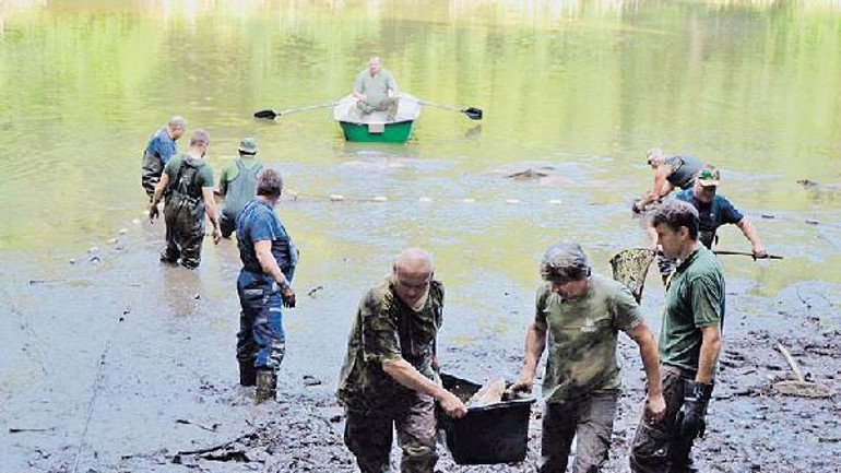 Mestské lesy začali s rekonštrukciou prvých vodných nádrží na železnej - vylov2