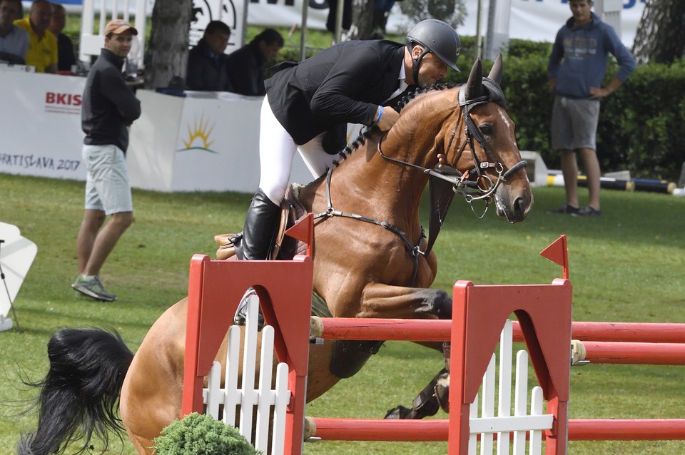 Marián Štangel (Slovensko) na koni Badarco