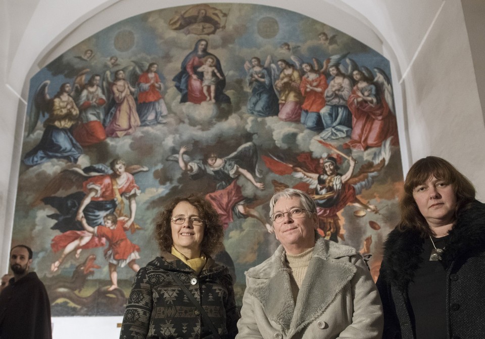 Reštaurátorky Anna Gregová, Zuzana Jakabová a Barbara Davidson